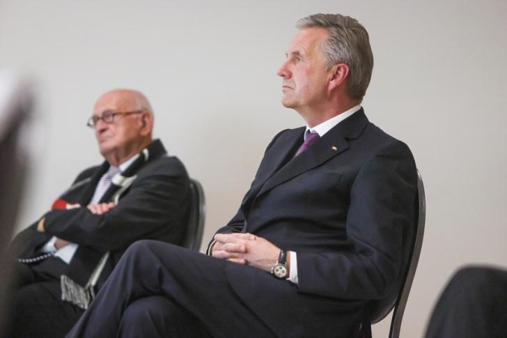 Herbert Schmalstieg, langjähriger Oberbürgermeister von Hannover, und Altbundespräsident Christian Wulff