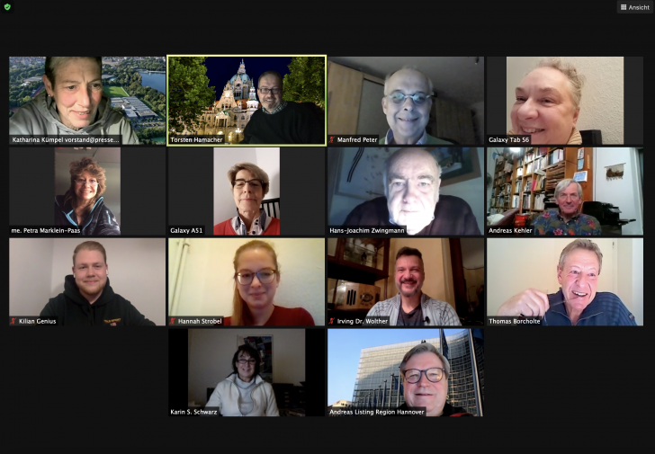 Bildschirmfoto vom Online-Meeting