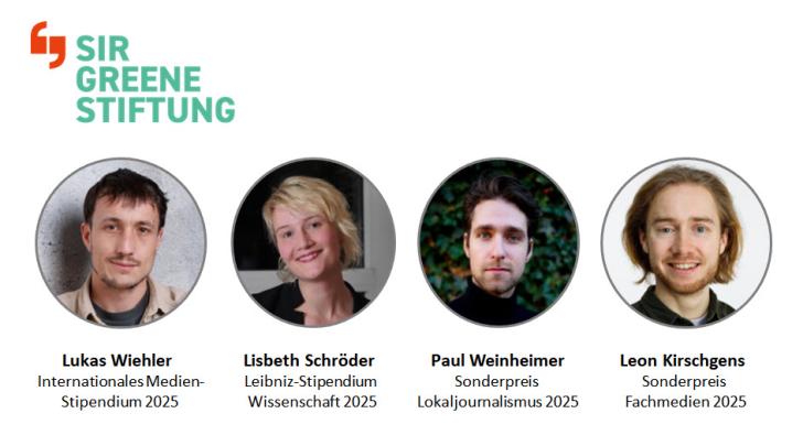 Stipendiaten der Sir-Greene-Stiftung 2025