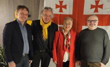 Robert Glogowski, Thomas Franke, Dr. Sabine Wilp, Irakli Absandse (von links)